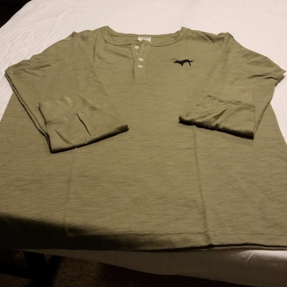Olive green long sleeve shirt